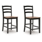 Wildenauer - Brown / Black - Barstool (Set of 2)