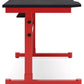 Lynxtyn - Red / Black - Adjustable Height Desk