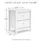 Hallityn - White - Two Drawer Night Stand