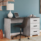 Shawburn - White / Dark Charcoal Gray - Home Office Desk