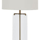 Gizeh - Glass Table Lamp - Clear / Gold Finish - Fraser Furniture & Mattresses
