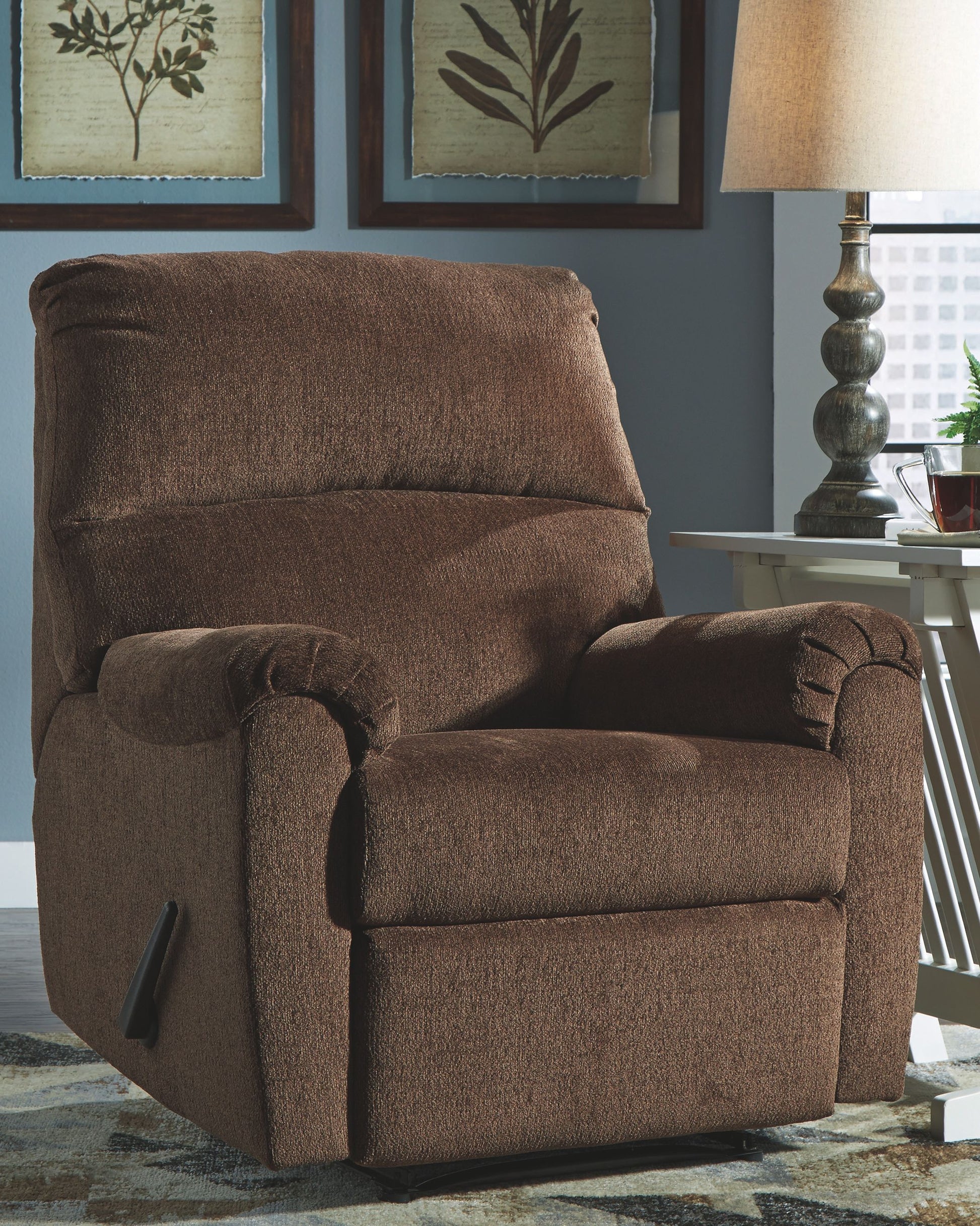 Nerviano - Chocolate - Zero Wall Recliner - Fabric