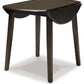 Hammis - Round DRM Drop Leaf Table - Dark Brown - Fraser Furniture & Mattresses