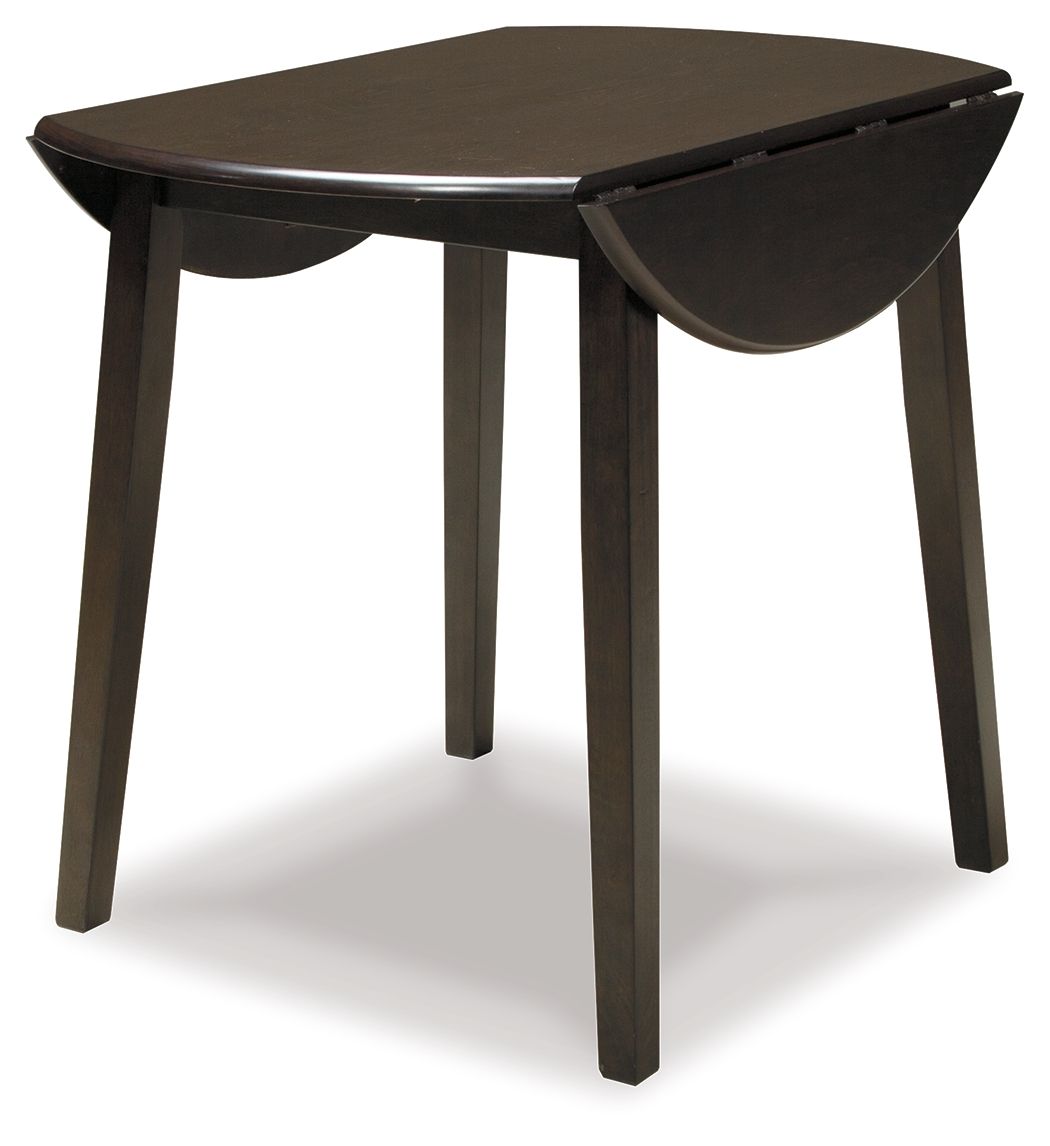 Hammis - Round DRM Drop Leaf Table - Dark Brown - Fraser Furniture & Mattresses