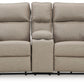 Lavenhorne - Dbl Rec Loveseat W/Console - Pebble