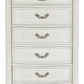 Montelaine - Antique White - Five Drawer Chest
