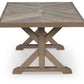 Laguna Heights - Rectangular Dining Table With Umbrella Option - Beige