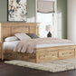 Makidern - Panel Storage Bed With Under Bed Storage Unit And Storage Footboard