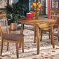 Berringer - Rustic Brown - Round Drm Drop Leaf Table