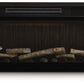 Entertainment Accessories - Fireplace Insert With Faux Birch Log Set - Black
