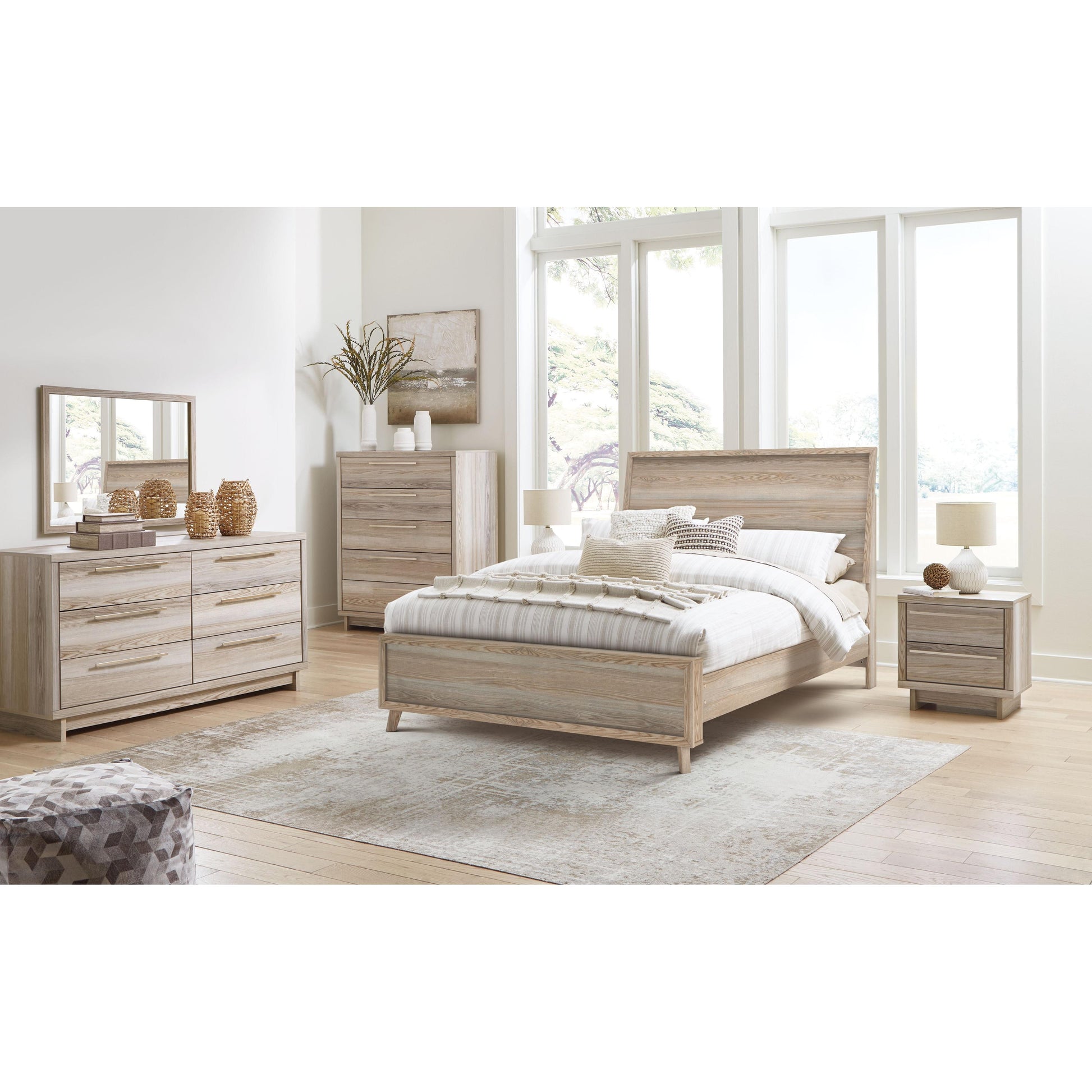 Hasbrick - Panel Bedroom Set With Framed Panel Footboard