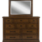 Taffenbrook - Medium Brown - Dresser And Mirror