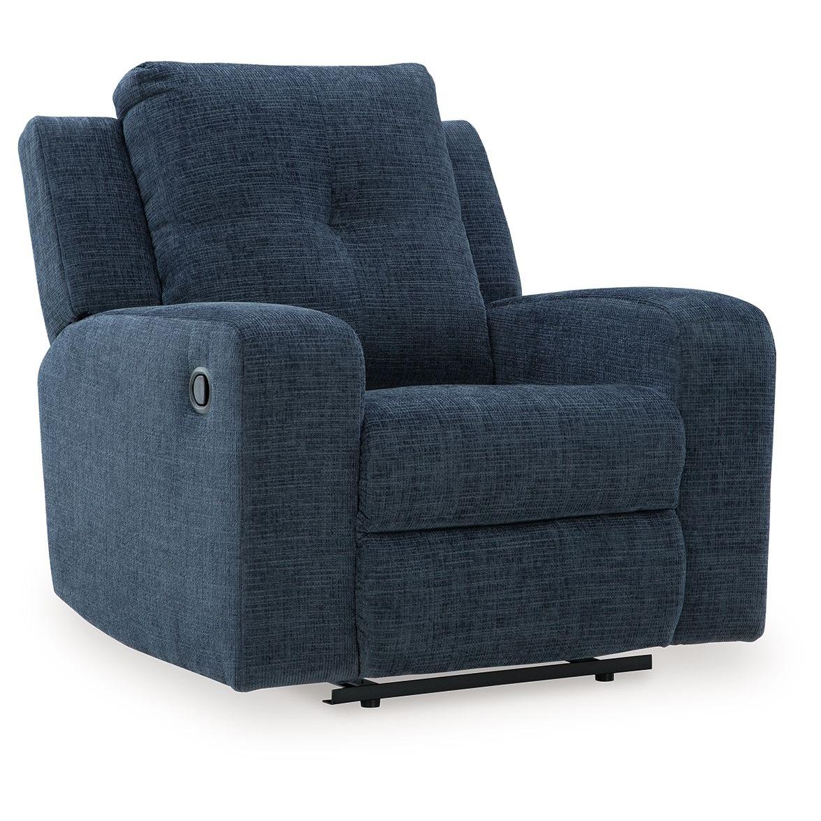 Danum - Ink - Zero Wall Recliner - Fabric