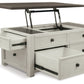 Bolanburg - White / Brown / Beige - Lift Top Cocktail Table