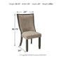 Tyler - Black / Grayish Brown - Dining Uph Side Chair (Set of 2) - Framed Back