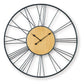 Brockett - Wall Clock - Black / Natural - Fraser Furniture & Mattresses