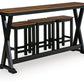 Wildenauer - Rectangular Dining Room Counter Table Set (Set of 4) - Brown / Black