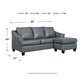 Genoa - Steel - Sofa Chaise - Leather Match