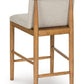 Isanti - Light Brown - Upholstered Barstool (Set of 2)