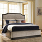 Wickenger - King Upholstered Panel Bed - Dark Brown