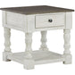 Havalance - White / Gray - Square End Table