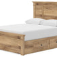 Makidern - Panel Storage Bed With 2 Under Bed Storage Units
