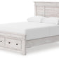 Makidern - Panel Storage Bed With Under Bed Storage Unit And Storage Footboard