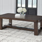 Breckington - Dark Brown - Rectangular Cocktail Table