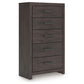 Prendonea - Charcoal - Five Drawer Chest