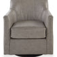 Bradney - Fossil - Swivel Accent Chair - Leather Match