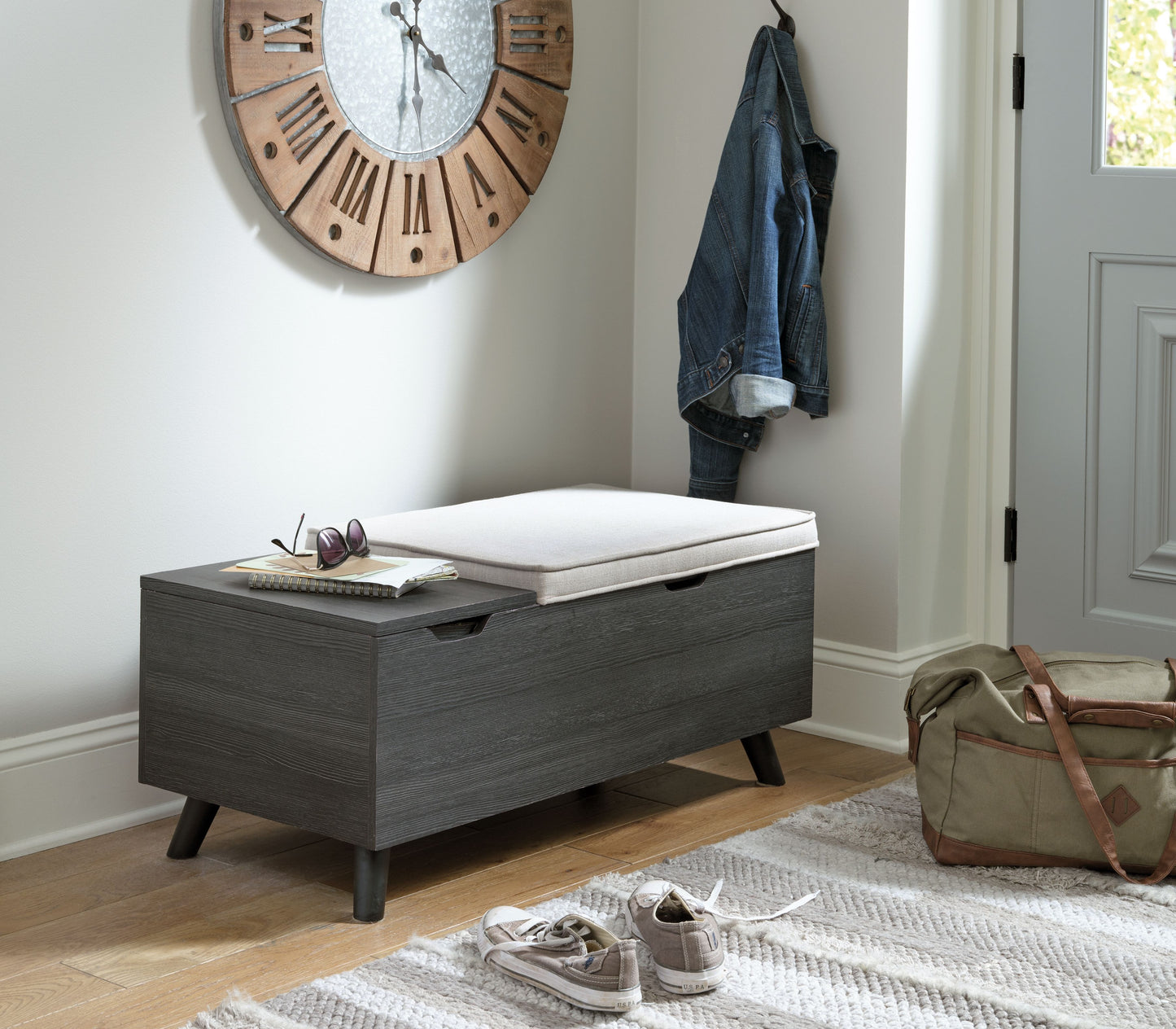 Yarlow - Dark Gray - Storage Bench