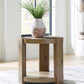 Flangren - Round End Table - Light Brown - Fraser Furniture & Mattresses