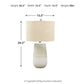 Shavon - Ceramic Table Lamp  - Beige / White - Fraser Furniture & Mattresses