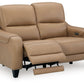 Mosswell - Power Reclining Loveseat With Adj Headrest - Toffee