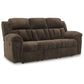 Frohn - Chocolate - Reclining Sofa - Fabric