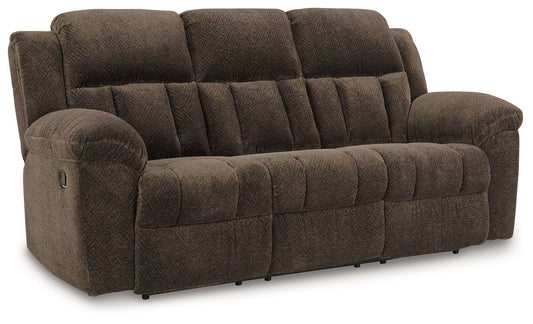 Frohn - Chocolate - Reclining Sofa - Fabric