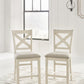 Robbinsdale - Upholstered Barstool (Set of 2) - Antique White - Fraser Furniture & Mattresses