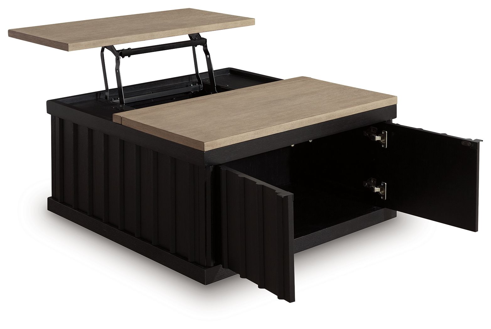 Rylandyn - Lift Top Cocktail Table - Black / Light Brown - Fraser Furniture & Mattresses
