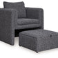 Vreni - Charcoal / Black - Accent Chair