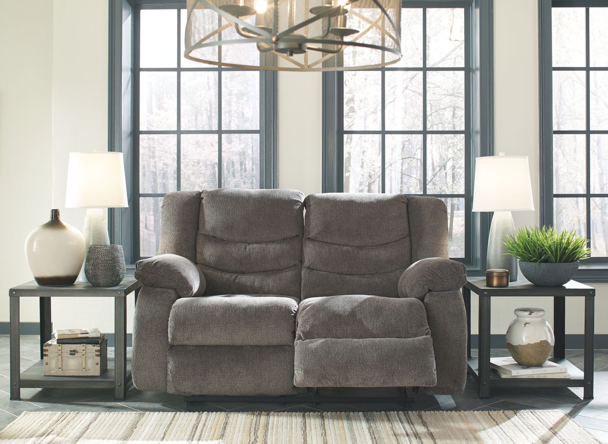 Tulen - Gray - 2 Pc. - Reclining Sofa, Reclining Loveseat