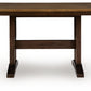 Rylandeen - Rectangular Dining Room Counter Height Extension Table - Light Brown / Dark Brown