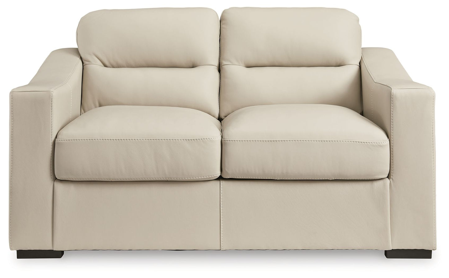 Treasure Trove - Almond - Loveseat - Leather Match