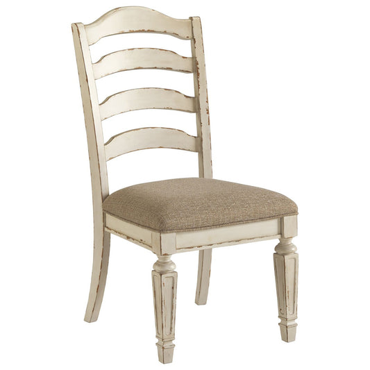 Realyn - Chipped White - Dining Uph Side Chair (Set of 2) - Ladderback