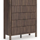 Pamytta - Five Drawer Wide Chest - Brown