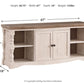 Havalance - Brown / Beige - Extra Large TV Stand - 2 Doors