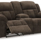 Frohn - Chocolate - Dbl Reclining Loveseat With Console - Fabric