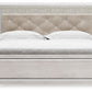 Altyra - White - King Panel Bed With Upholstered Headboard