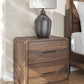 Fortlorn - Two Drawer Night Stand - Walnut Brown