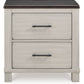 Darborn - Gray / Brown - Two Drawer Night Stand