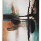 Brunonia - Wall Art - Teal / Orange / Black - Fraser Furniture & Mattresses